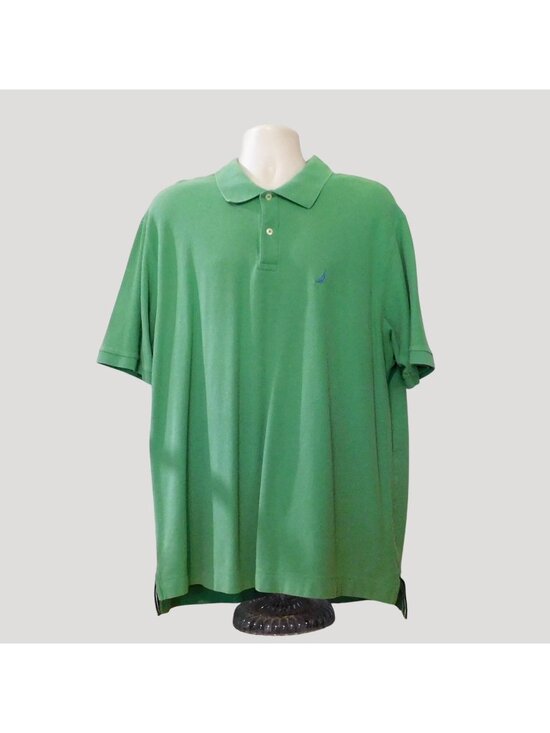 Nautica Other - Nautica True Deck Polo Shirt Mens 2XLT Green Big Tall SS Classic Fit Cotton
